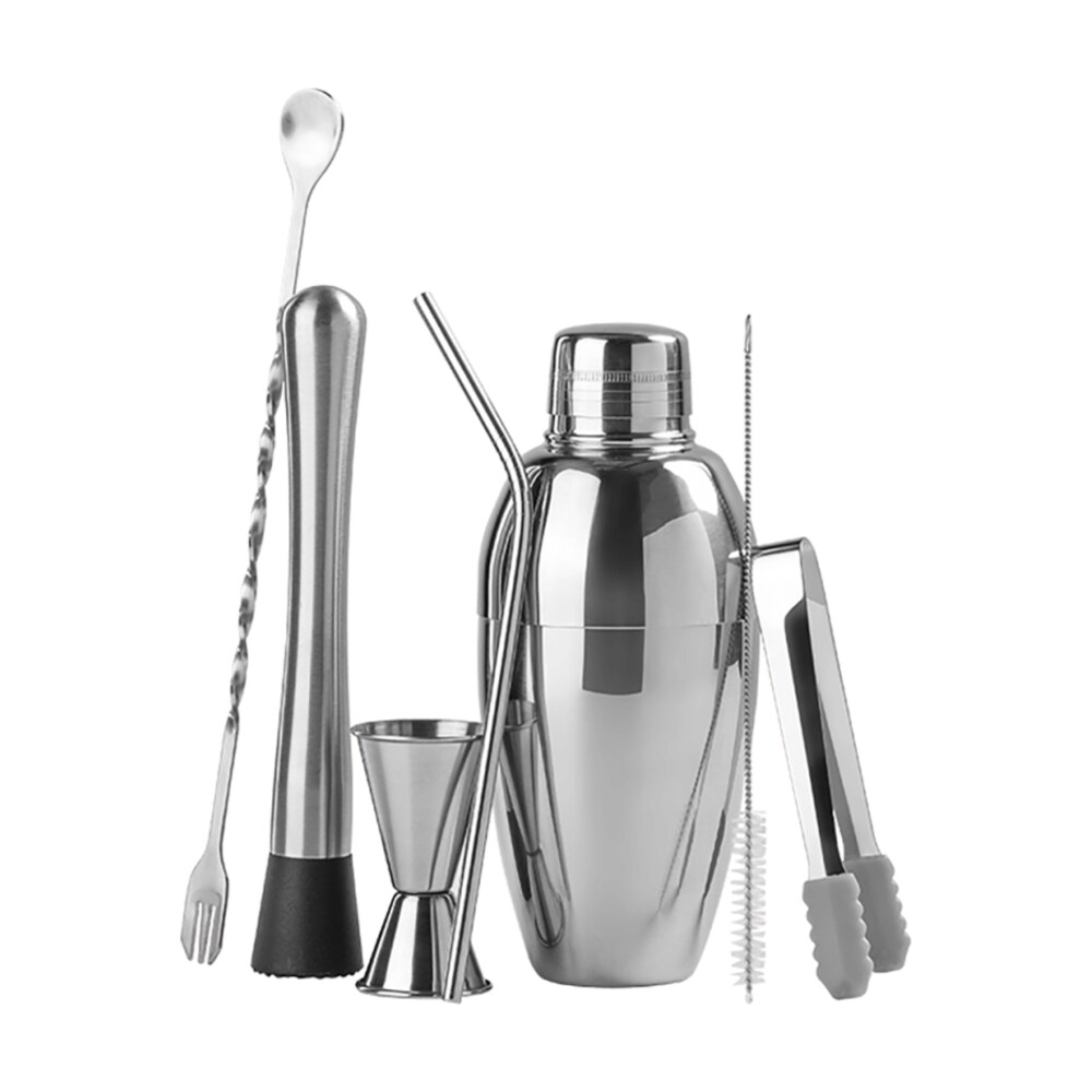 Коктейльный набор Circle Joy Cocktail Shaker Bar Set 7 in 1 Серебристый