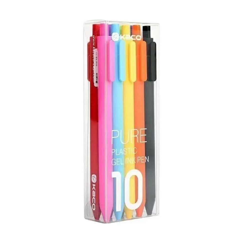 Ручка гелевая Xiaomi Pure Plastic Gelic Pen (комплект 10шт) Белый